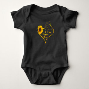 Body Para Bebé Mamá Frenchie con girasol adorables amantes de Fre