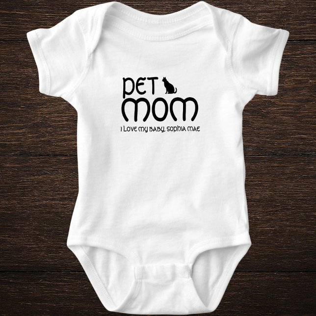 Body Para Bebé Mamá Gata Amante de Mascotas Personalizada Día de  (Subido por el creador)