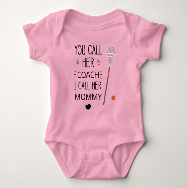 Body Para Bebé Mamá Lacrosse Coach - Futuro Lacrosse Buddy (Anverso)