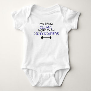 Body Para Bebé Mamá limpia más que pañales