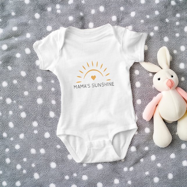 Body Para Bebé Mamá Linda Personalizada Sunshine (Cute Mama's Sunshine Personalized Baby Bodysuit)