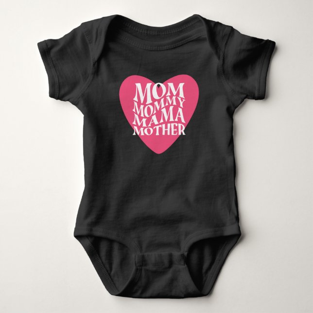 Body Para Bebé Mamá mami mama madre  (Anverso)