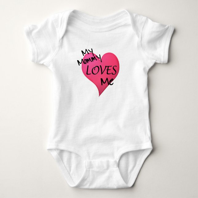 Body Para Bebé Mamá me ama a la camiseta (Anverso)