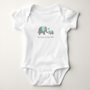 Body Para Bebé Mamá me ama los elefantes