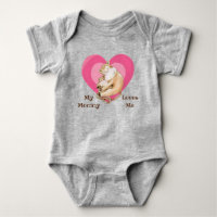 Mamá me ama mono traje de bebé
