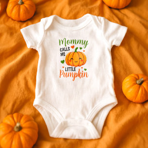 Body Para Bebé Mamá me llama pequeño Pumpkin Cute Halloween