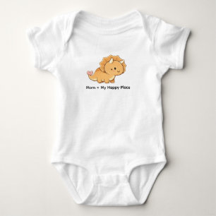 Body Para Bebé Mamá = Mi lugar feliz – Ilustración adorable de Tr