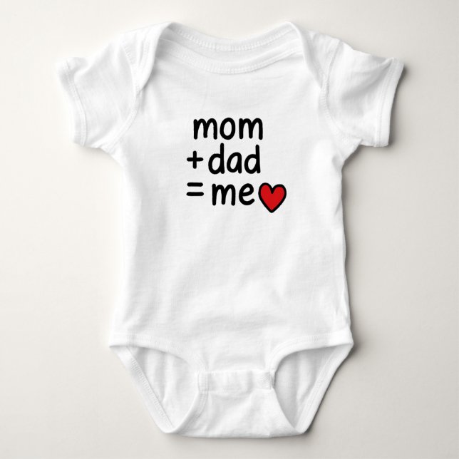Body Para Bebé Mamá + Papá = Yo  (Anverso)