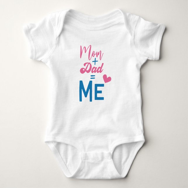 Body Para Bebé Mamá + papá = Yo (Anverso)