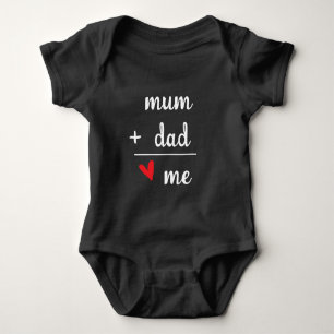 Body Para Bebé Mamá + Papá = Yo Anuncio de recién nacido lindo