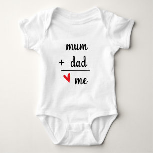 Body Para Bebé Mamá + Papá = Yo Anuncio de recién nacido lindo