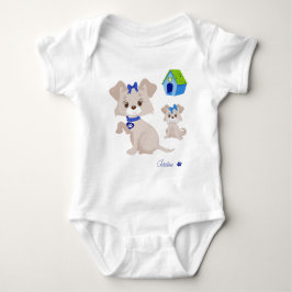 Body Para Bebé Mamá Perrita Adorable con Cachorro
