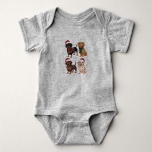 Body Para Bebé Mamá Perro Navidad Dachshund Amante Regalo Navidad
