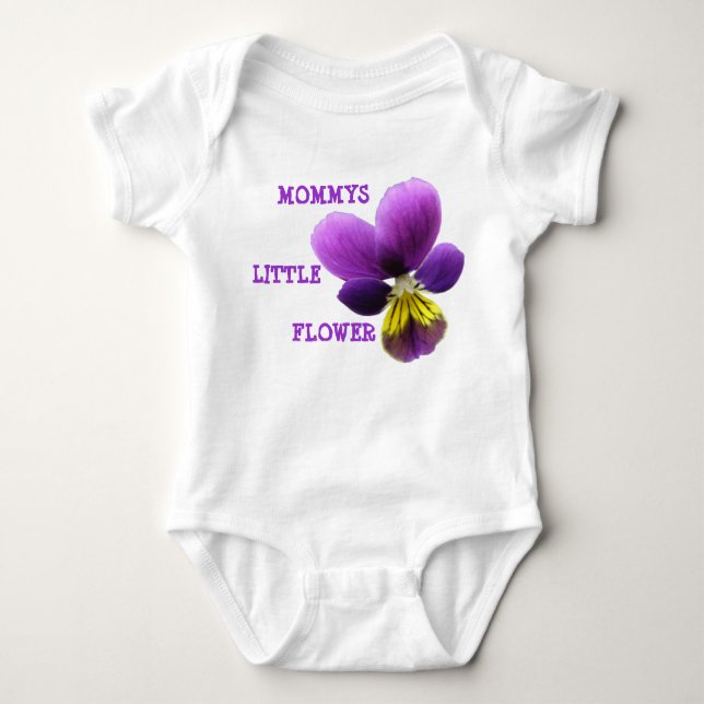 Body Para Bebé Mamá Personalizable de flores pequeñas ropa de beb (Anverso)
