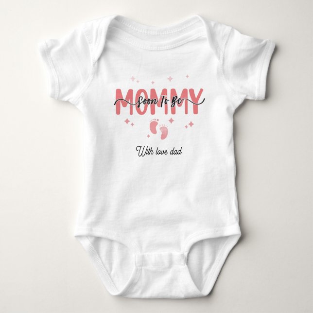 Body Para Bebé Mamá pronto será (Anverso)