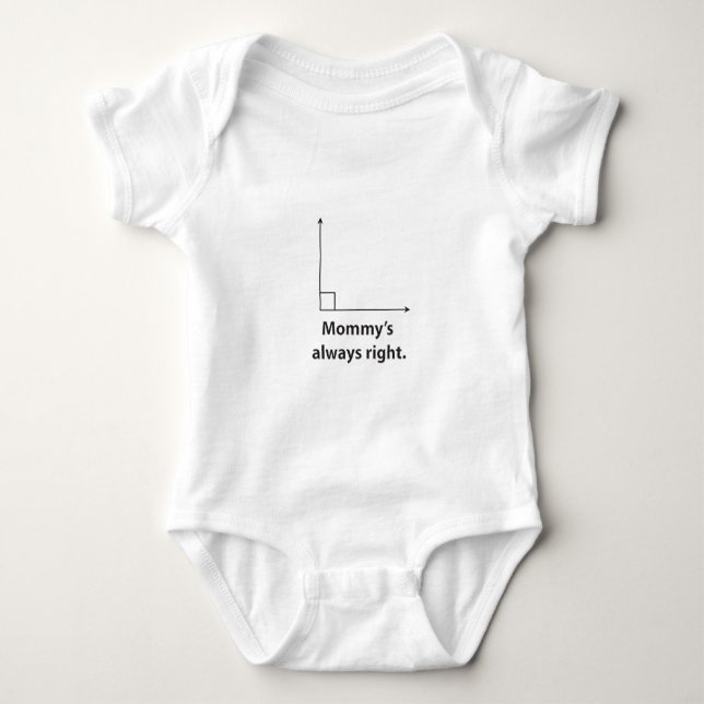 Body Para Bebé MAMÁ SIEMPRE DERECHA - matemáticas divertida (Anverso)