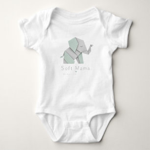 Body Para Bebé Mamá Suave Elefante Pastel Lindo – Minimalista