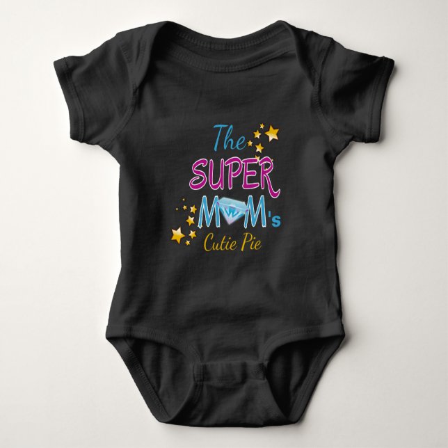 Body Para Bebé Mamá Superhéroe de Arte Pop de Cómic Día de la Mad (Anverso)