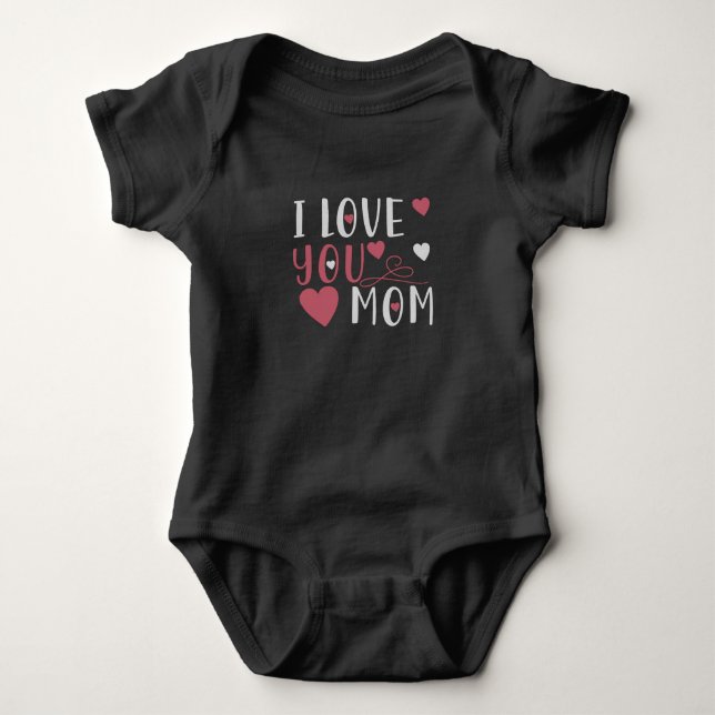 Body Para Bebé Mamá, te amo (Anverso)