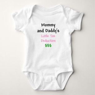 Body Para Bebé Mamá y Daddys poco rosa de la deducción fiscal
