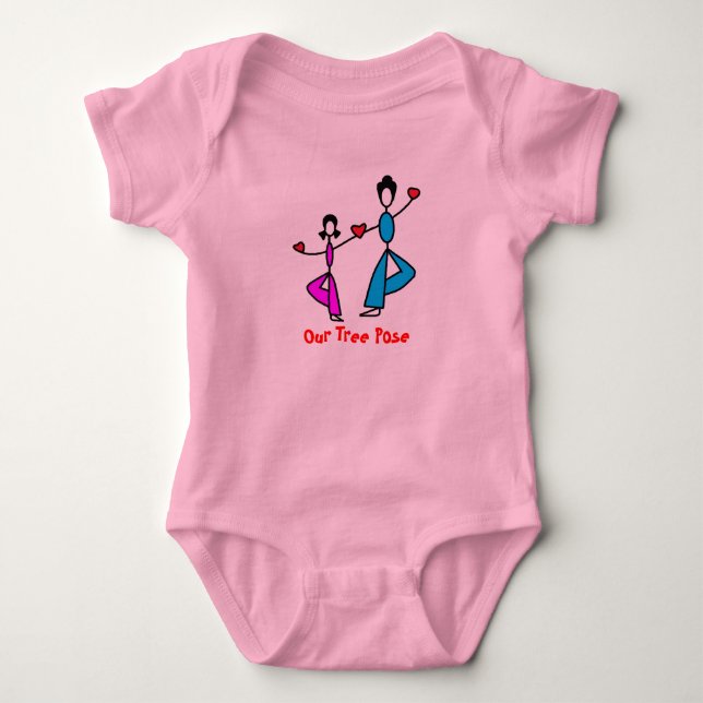 Body Para Bebé Mamá y hija - Ropa de yoga para bebés (Anverso)