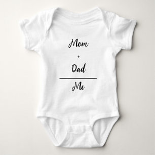 Body Para Bebé Mamá y papá = Yo traje de bebé blanco