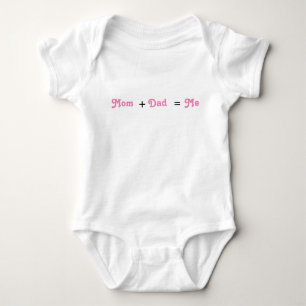 Body Para Bebé Mamá y papá = Yo traje de bebé blanco