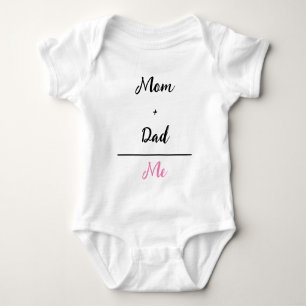 Body Para Bebé Mamá y papá = Yo traje de bebé blanco