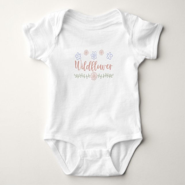 Body Para Bebé Mamá y yo - Cute de flores silvestres (Anverso)