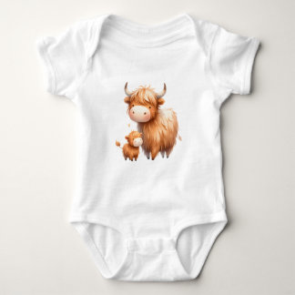 Body Para Bebé Mamá y Yo-Vaca de las Tierras Altas