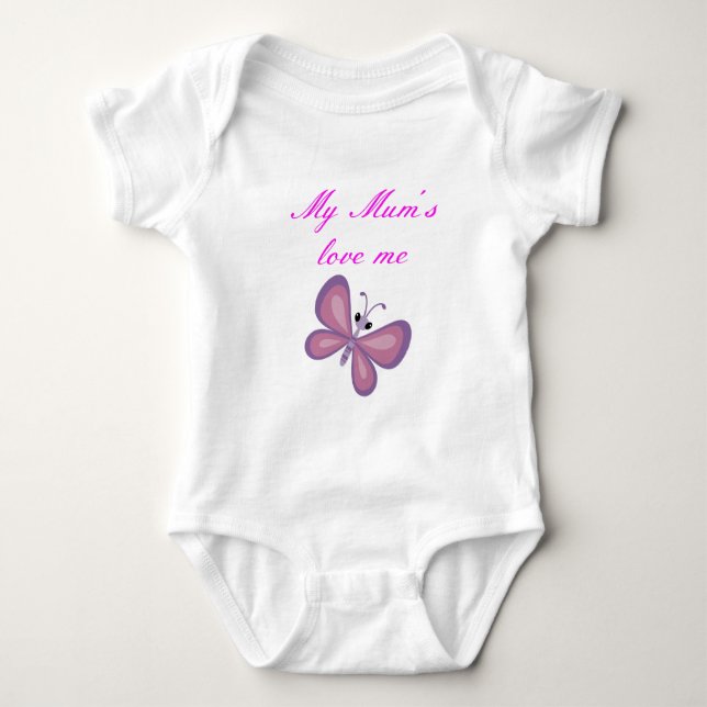 Body Para Bebé mamáes me aman chicas ropa (Anverso)