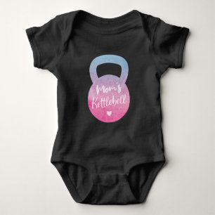 Body Para Bebé Mamás Kettlebell, Pizarro degradado rosa y azul K