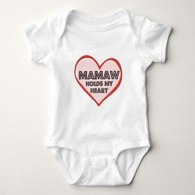 Body Para Bebé Mamaw Tshirt para un niño (Anverso)