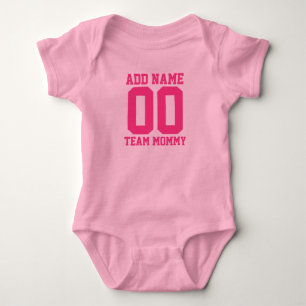 Body Para Bebé Mami de equipo personalizada con traje de bebé núm