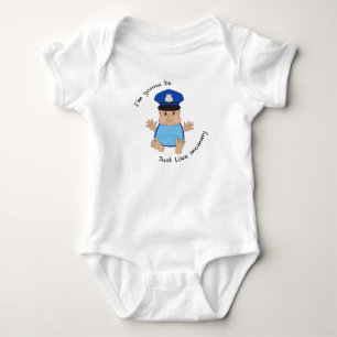 Body Para Bebé Mami oficial de policía
