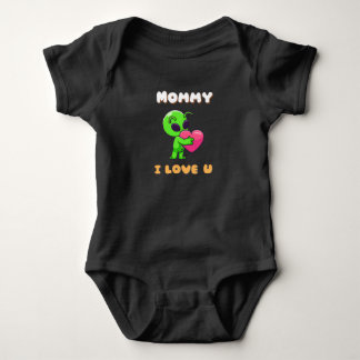 Body Para Bebé "Mami te amo" Alienito bebé corazón adorable