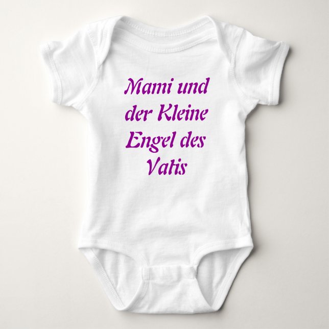 Body Para Bebé Mami und der Kleine Engel des Vatis, alemán onsie (Anverso)