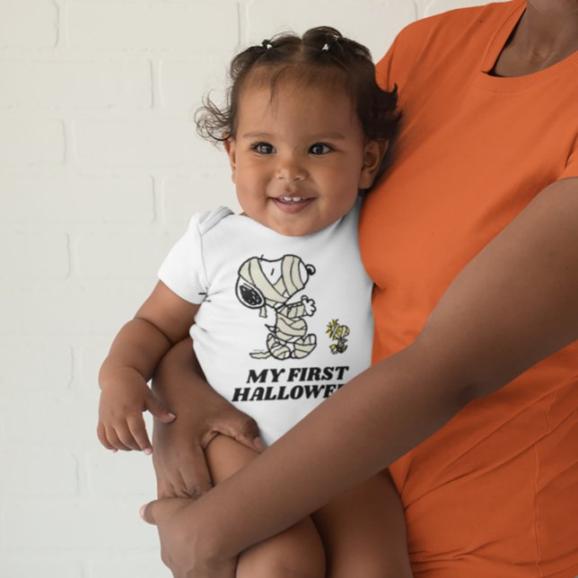 Body Para Bebé Mamis de Snoopy y Woodstock | Mi primera Halloween (Subido por el creador)