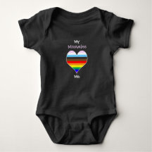 Mamis Rainbow Heart Baby Bodysuit