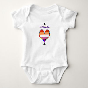 Body Para Bebé Mamis Rainbow Heart Baby Bodysuit
