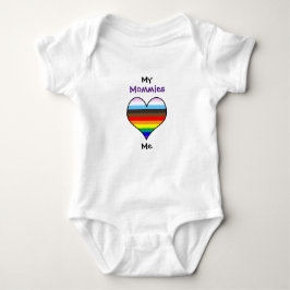 Body Para Bebé Mamis Rainbow Heart Baby Bodysuit
