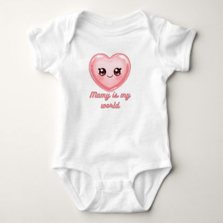 Body Para Bebé Mamy Is My World Baby Bodysuit - Lindo Rosa Kawaii