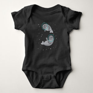 Body Para Bebé Manatee Astronauta Regalo a mujeres Manatee