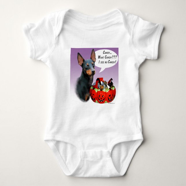 Body Para Bebé Manchester Terrier Halloween Candy (Anverso)