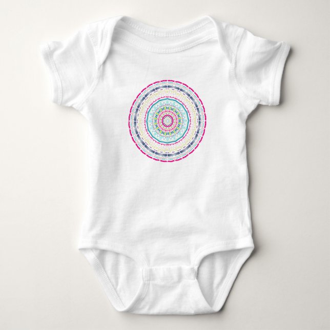 Body Para Bebé mandala colorido (Anverso)
