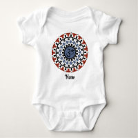 Mandala espiritual Yoga Om Blue Rust Personalizado