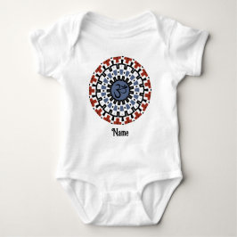 Body Para Bebé Mandala espiritual Yoga Om Blue Rust Personalizado