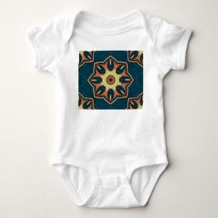 Body Para Bebé Mandala étnica: patrón de cosecha ininterrumpida