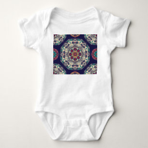 Body Para Bebé Mandala floral: la intemperie ornamental sin costu