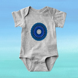 Body Para Bebé Mandalas en Ropa de Bebé y Adulto Azul